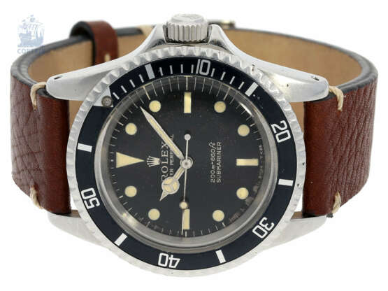 Armbanduhr: frühe Rolex Submariner "Meters First" mit Gilt-Dial Ref. 5513, 1966 mit Originalbox und Booklet - photo 10