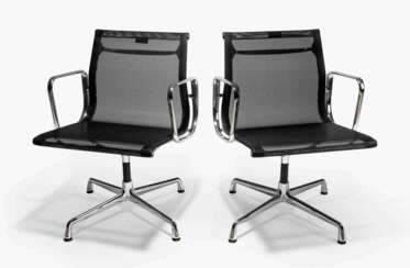 Charles & Ray Eames, 6 Armlehnstühle "Aluminium Chair Conference"