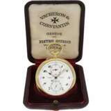 Taschenuhr: exquisites Vacheron & Constantin Ankerchronometer mit Chronograph, Doppelsignatur, Originalbox, fantastischer, neuwertiger Zustand, ca. 1920 - photo 8