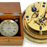Tischuhr: äußerst seltenes Tischchronometer, Victor Kullberg No. 8309, gefertigt für Chronometermacher August Ericsson St. Petersburg No. 1467, ca. 1910 - Foto 1