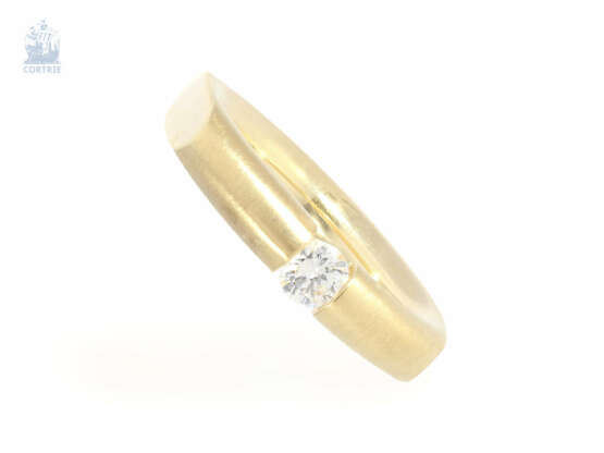 Ring: massiver und moderner Brillant-Goldschmiedering in Spannring-Optik, ca. 0,32ct, NP ca.1500€ - фото 1