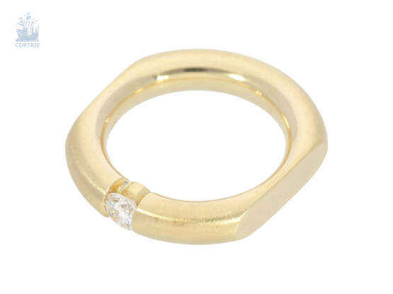 Ring: massiver und moderner Brillant-Goldschmiedering in Spannring-Optik, ca. 0,32ct, NP ca.1500€ - Foto 2