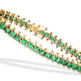 Armband: hochwertige, dekorative Goldschmiedearbeit mit Smaragd/Brillant-Besatz, ca. 7,5ct Smaragde, 18K Gold - фото 1