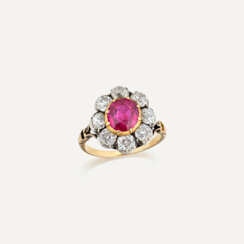 LATE 19TH CENTURY RUBY AND DIAMOND RING