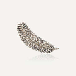 GEORGIAN DIAMOND FEATHER BROOCH