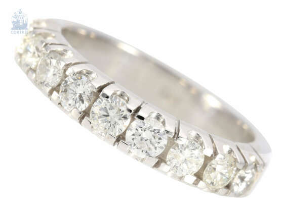 Ring: hochwertiger vintage Halbmemoire-Ring mit Brillanten, ca. 1ct - Foto 1