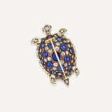 VICTORIAN SAPPHIRE, DIAMOND AND COLOURED SAPPHIRE TURTLE BROOCH - Foto 3