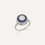 TIFFANY & CO. EARLY 20TH CENTURY DIAMOND AND SAPPHIRE RING - Foto 1