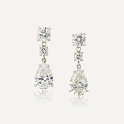 DIAMOND AND CULTURED PEARL EARRINGS