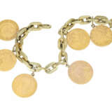 Armband: goldenes Münzarmband mit unterschiedlichen Goldmünzen, vintage Handarbeit - фото 2