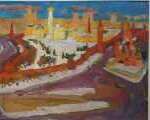 Москва. Кремль. Карл Фридман Cardboard Oil Expressionism Cityscape Russia 1960-е - photo 1