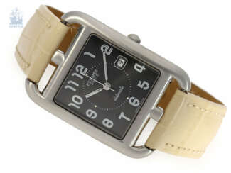 Armbanduhr: exquisite, große, teure Designeruhr von Hermes "Cape Cod", Ref. CC1.710 Herrenuhr/Damenuhr in Edelstahl