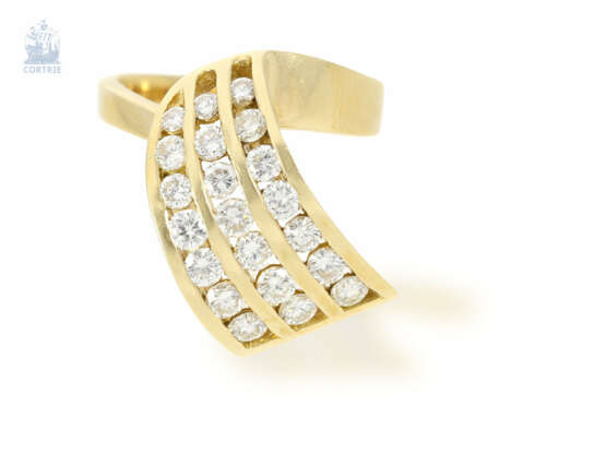 Ring: individuell gestalteter, sehr hochwertiger Designer/Brillant-Goldschmiedering, ca. 1,5ct, Handarbeit aus 18K Gold - photo 1