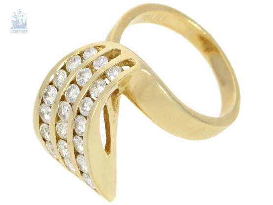 Ring: individuell gestalteter, sehr hochwertiger Designer/Brillant-Goldschmiedering, ca. 1,5ct, Handarbeit aus 18K Gold - фото 2