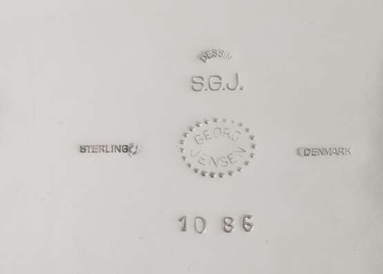 Georg Jensen - Große seltene Sterling Silber Schale Nr. 1086 - Foto 4