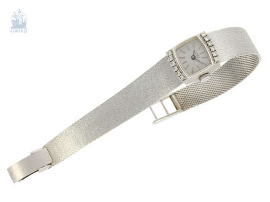 Armbanduhr: vintage Damenuhr, Marke Orex aus 14K Weißgold, Brillantbesatz, ca. 0,3ct - photo 2