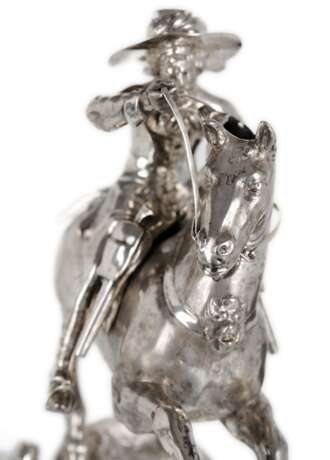 Prunkvolle Reiterfigur im Barockstil aus Silber - photo 3