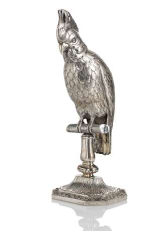 Silber-Figur in Form eines Kakadus - Foto 1