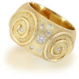 Ring: extrem schwerer und breiter, ehemals teurer Brillant/Goldschmiedering, ungewöhnliches Design - Foto 1