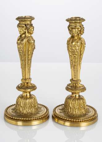 Paar Kerzenständer im Louis XVI Stil - Foto 2