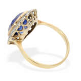 Ring: filigraner, antiker Ring mit Saphir/Diamantbesatz, vermutlich England um 1900 - фото 2