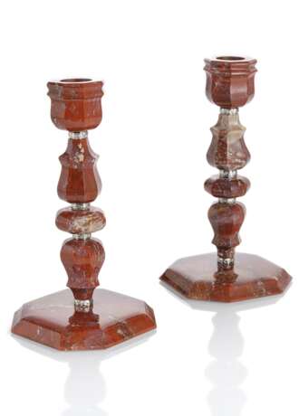 Paar Kerzenständer aus Jaspis - Foto 2