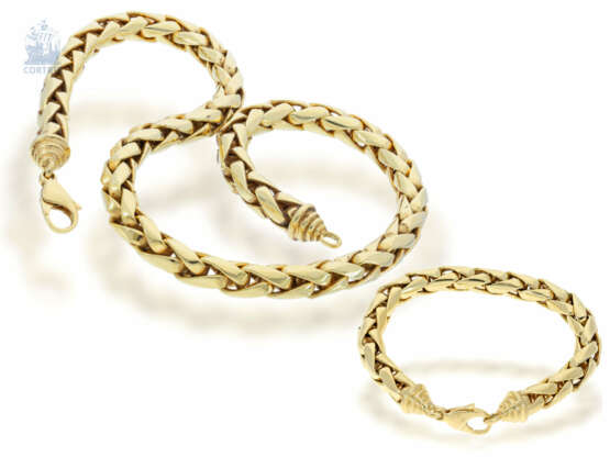 Kette/Collier/Armband: schweres und ehemals sehr teures vintage Goldcollier mit passendem Armband, 18K Gold - photo 1