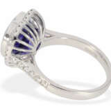 Ring: äußerst hochwertiger Goldschmiedering mit schönem Herz-Tansanit und feinen Brillanten, ungetragen aus Geschäftsauflösung - photo 3