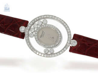 Armbanduhr: hochfeine vintage Chopard Damenuhr "Happy Diamonds", sehr seltenes Luxusmodell, Ref. 5181