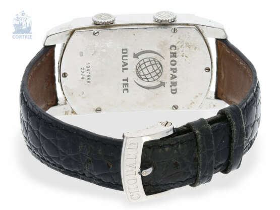 Armbanduhr: ehemals sehr teure, weißgoldene vintage Armbanduhr, Chopard "Dual Tec" mit 2 getrennten Werken für 2 Zeitzonen - фото 2