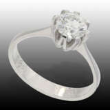 Ring: klassischer Solitär/Diamantring, hochwertiger Brillant in super Qualität, 1,2ct River E/SI1, HRD-Kurz-Report - фото 2