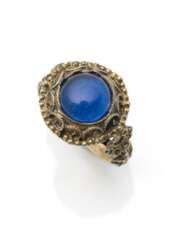 Trachten Ring mit blauem Farbstein