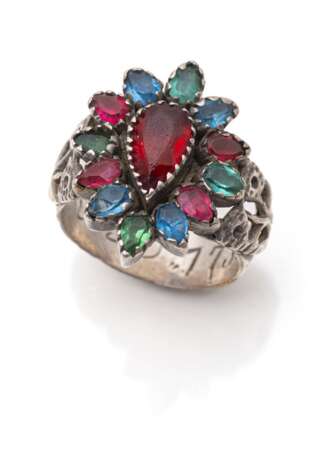 Barocker Ring mit farbigen Steinen - photo 1
