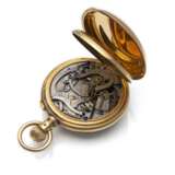 Goldene Taschenuhr mit Doppelchronograph - photo 3