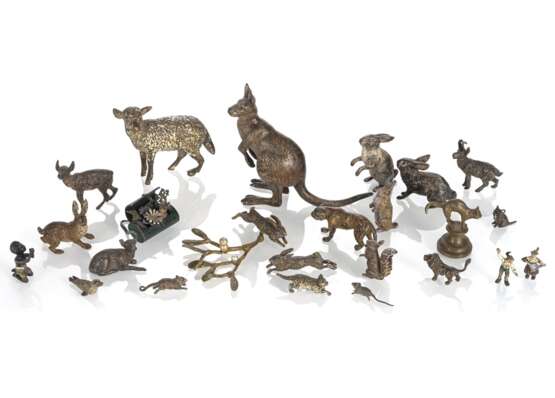 Konvolut Wiener Bronzen - Hasen, Schafe, Katzen, Känguru - фото 1