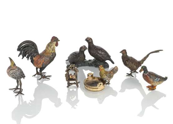 Sieben Wiener Bronzen - verschiedene Vögel - photo 1
