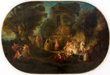 *Jean-Baptiste Pater (1695 - 1736) Feiert ein festival im freien