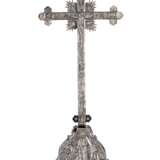 Barockes Perlmutt und Holz Standkruzifix - фото 1