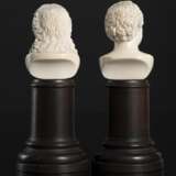 Paar Büsten aus Elfenbein - Johann Wolfgang von Goethe und Friedrich Schiller - photo 2