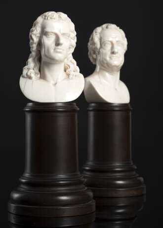 Paar Büsten aus Elfenbein - Johann Wolfgang von Goethe und Friedrich Schiller - Foto 3