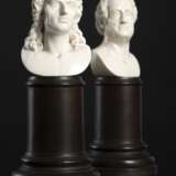 Paar Büsten aus Elfenbein - Johann Wolfgang von Goethe und Friedrich Schiller - Foto 3