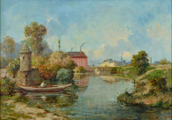 *Gustave Mascart (1834 - um 1914) Fisher at the river - фото 1