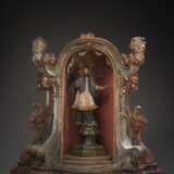Barocker Altar-Schrein mit Johannes Nepomuk Figur - photo 1