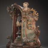 Barocker Altar-Schrein mit Johannes Nepomuk Figur - photo 4