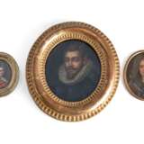 Drei Portraitminiaturen - Herrenportraits - Foto 1