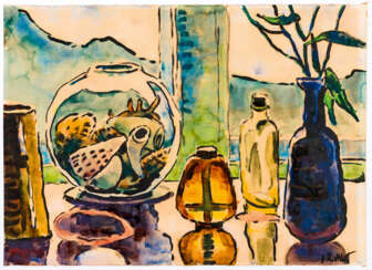 Karl Schmidt-Rottluff (1884 - 1976) Still-life, 30/40ies of 20th c. Watercolo