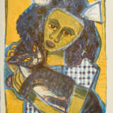 Otto Dix (1891 - 1969) Girl with cat II (slant head) - photo 1