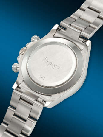 ASPREY, AN EXTREMELY ATTRACTIVE AND UNIQUE WHITE GOLD 'DAYTONA', WITH TURQUOISE DIAL, REF. 116509, NO. 1/1 - photo 3