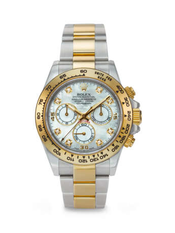 ROLEX, YELLOW GOLD, STAINLESS STEEL, AND DIAMOND-SET 'DAYTONA', WITH MOTHER OF PEARL DIAL, REF. 116503 - Foto 1