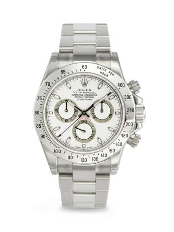 ROLEX, WELL-PRESERVED AND STICKERED STAINLESS STEEL 'DAYTONA', REF. 116520 - Foto 1